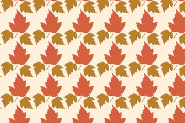 Fototapeta na wymiar Simple autumn leaf pattern design. suitable for wallpapers and backgrounds