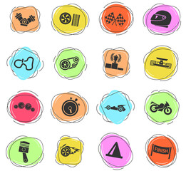 Racing icon set