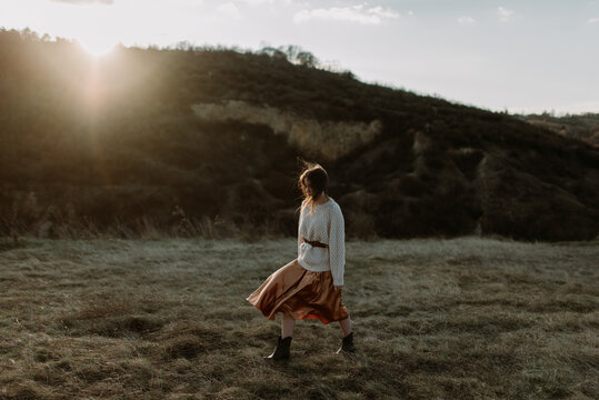 Young woman in the field