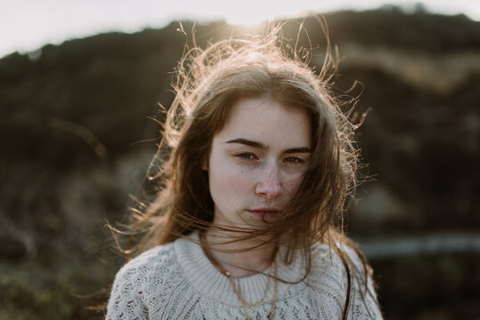 Young woman in the field