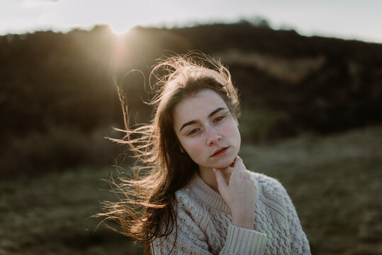 Young woman in the field