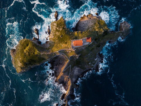 Aerial view of San Juan de Gaztelugatxe