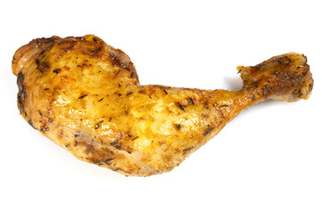 cuisse de poulet isolé sur un fond blanc