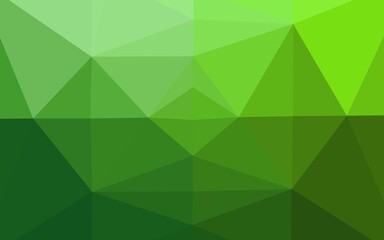 Fototapeta premium Light Green vector abstract mosaic backdrop. A sample with polygonal shapes. Completely new design for your business.