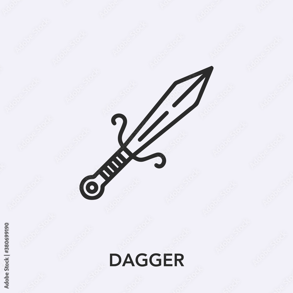 Poster sword icon vector. linear style sign for mobile concept and web design. sword symbol illustration. p