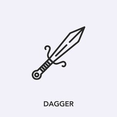 sword icon vector. Linear style sign for mobile concept and web design. sword symbol illustration. Pixel vector graphics - Vector.	