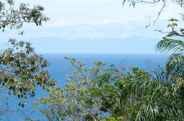 Honduras Mountainous Coastline Framed View