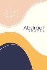 Abstract contemporary aesthetic background with desert, mountains. Earth tones, burnt orange, terracotta colors. Boho wall decor. Mid century modern minimalist art print. Organic shape Vector