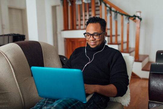 Working from home on a winter morning