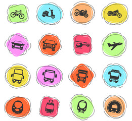 Transport mode icons