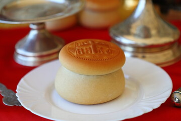 On the altar of the Orthodox Church is placed the liturgical bread 