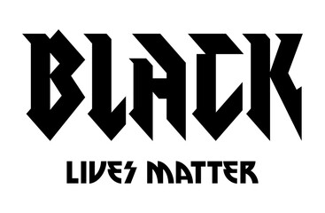 Black Lives Matter Rock Style Slogan Artwork for Apparel and Other Uses