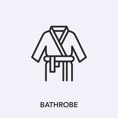 bathrobe icon vector. Linear style sign for mobile concept and web design. bathrobe symbol illustration. Pixel vector graphics - Vector.	
