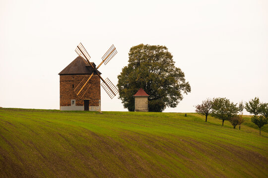 Old Windmill in the Fields of South Moravia