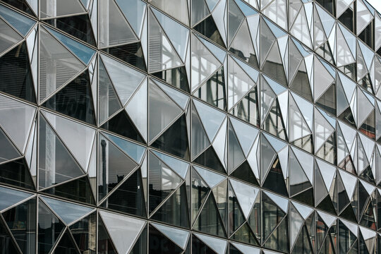 Lines & perspective of modern architecture in Copenhagen, Denmark