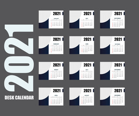 New Year Desk Calendar 2021 Business Style Desk Calendar