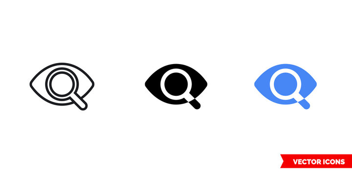 Preview icon of 3 types color, black and white, outline. Isolated vector sign symbol.