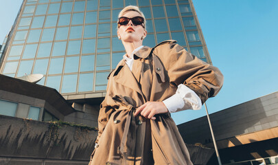 80s yuppie fashion model