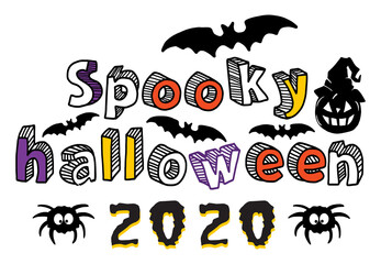 Spooky Halloween Slogan Artwork for Apparel and Other Uses