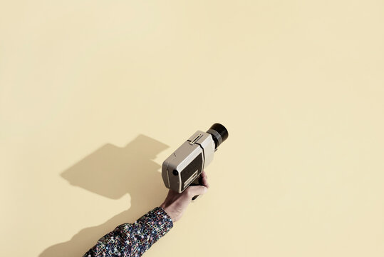 pointing a super 8 camera