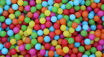 Fototapeta na wymiar Ball pit full of vibrant colors