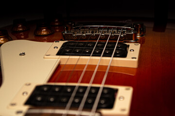 Fototapeta premium Guitarra electrica roja
