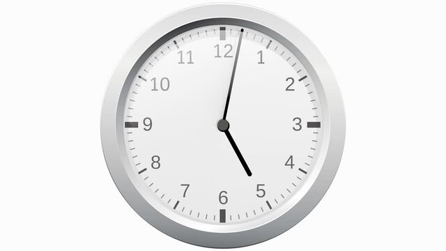 Horloge blanche et temps qui s'&eacute;coule (boucle, fond blanc, fond noir,transparence et couche alpha)	