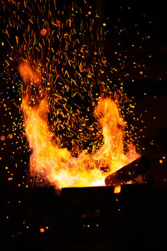 Getting the fire started using gas torch