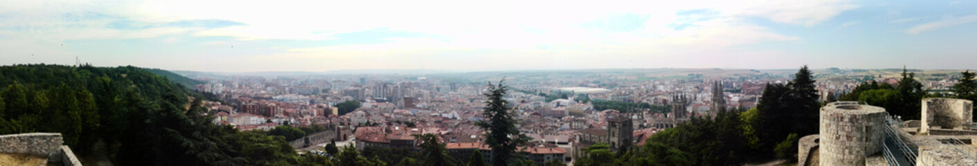 panoramic view from the top of the city of Burgos