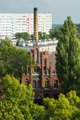 Naklejka premium Ausblick auf Postamt-Gebäude in Kolberg in Pommern