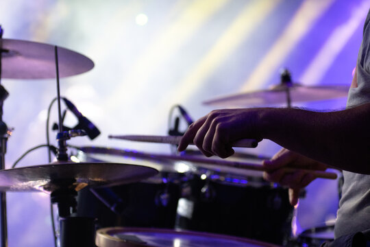 Drummer during concert