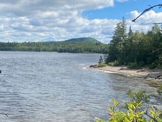 Beautiful view of a lake in Maine's wilderness