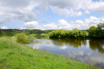 river landscape in summer