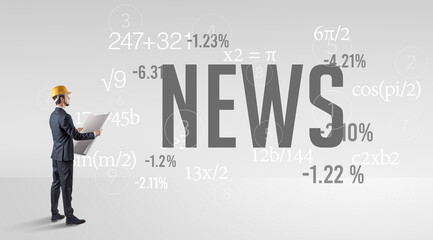 Technology Engineer in hard hat with NEWS abbreviation