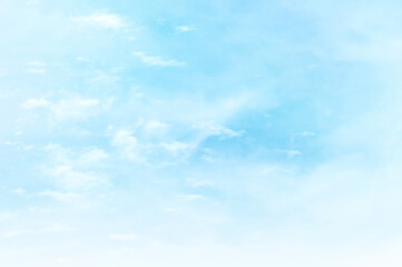 Blue sky with white cloud. The summer heaven is colorful clearing day Good weather and beautiful nature in the morning.