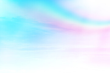 The Rainbow sky is Colorful sky with Soft clouds and a rainbow crossing. Fantasy magical sunny sky...