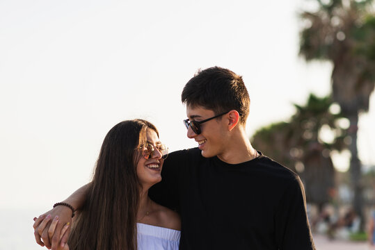 Portrait of loving couple looking at each other