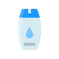 bath room or toilet related hair shampoo bottle vector in flat style,
