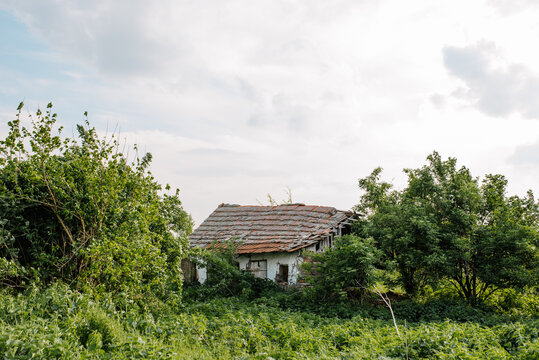 Derelict shack in rural Romania