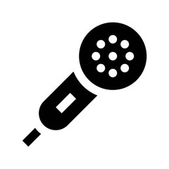 bath room or toilet related bidet shower or hand shower vector in solid design,