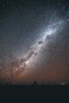 milky way above the red center