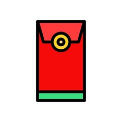 chines, envelopes and gold, pennies vectors, with editable stroke,