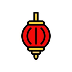 chines, decorations or golden, lanterns vectors, with editable stroke,