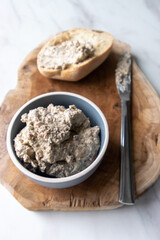 home made vegetarian mushroom pate 