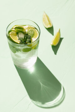 Drinks: making mojito cocktail at home