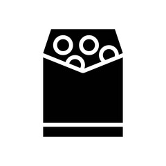 gold penny's in chines envelope  vector in solid design,