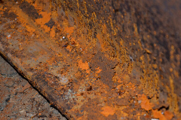 Texture surface of a corroded metal building structure