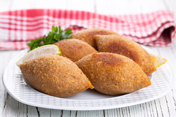 Kibbeh is a popular dish in Middle Eastern cuisine (Turkish name; icli kofte)