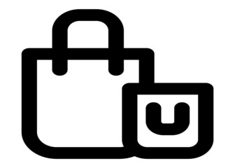 Shopping bag Icon for apps and website