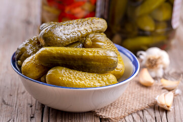 Turkish style pickled cucumbers